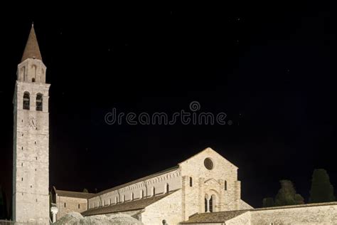 Beautiful Night View Of The Basilica Of Santa Maria Assunta Of Aquileia