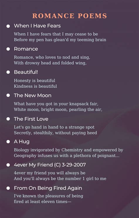 Romance Poems - Best Poems For Romance