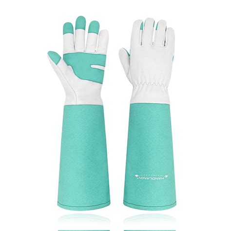 Handlandy Pruning Gloves Long For Men And Women Thorn Proof Rose Pruning Gloves Leather Gauntlets