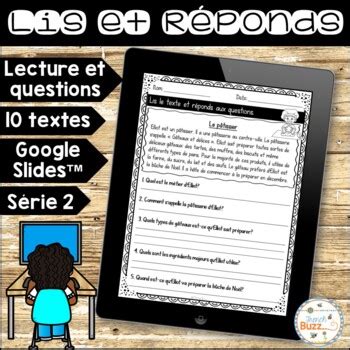 Lis Et R Ponds Textes Et Questions S Rie Googles Slides By