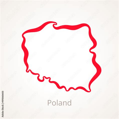 Naklejka Polska Mapa Konspektu Mapa Polski Naklejki