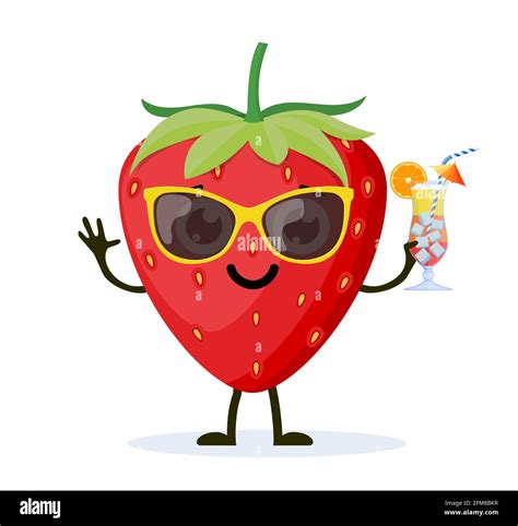 Cute and funny strawberry character Stock Vector Image & Art - Alamy