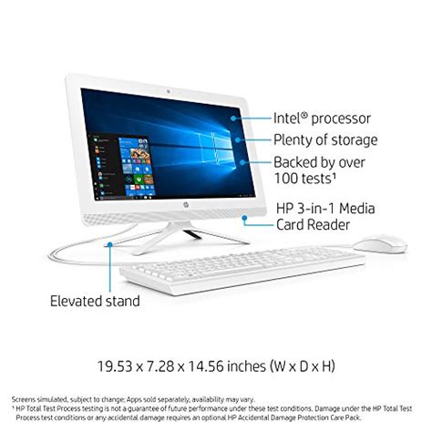 Hp 20 Inch All In One Computer Intel Celeron J4005 4gb Ram 1tb Hard