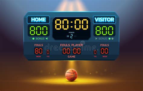 Basketball Scoreboard Design Stock Vector - Illustration of electronic ...