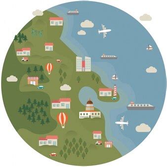 Free Vector | Flat map design