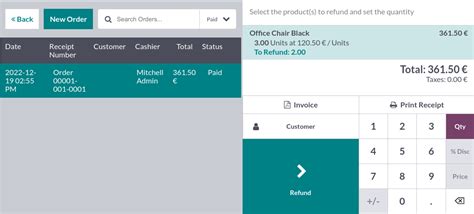 Point Of Sale Odoo Documentation