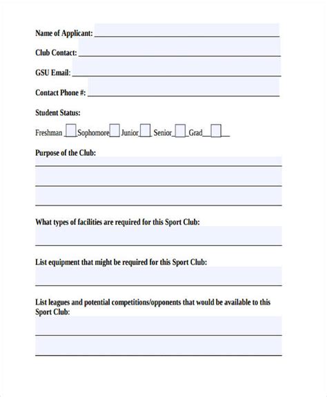 Club Application 15 Examples Format How To Fill Pdf