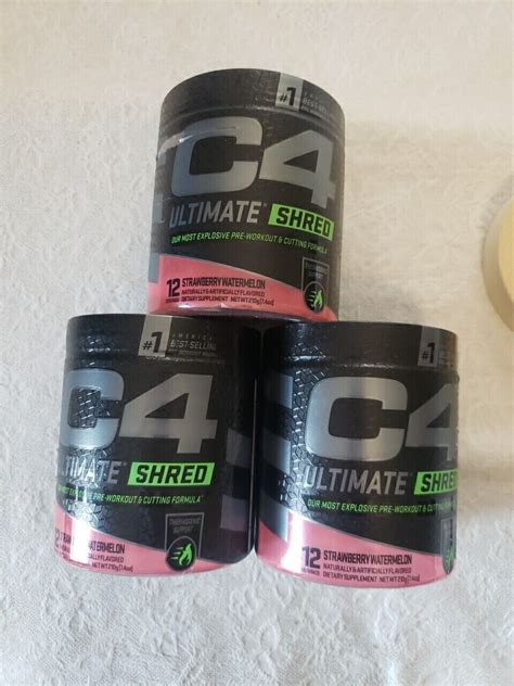 Pack C Ultimate Shred Pre Workout Powder Fat Burner Servings