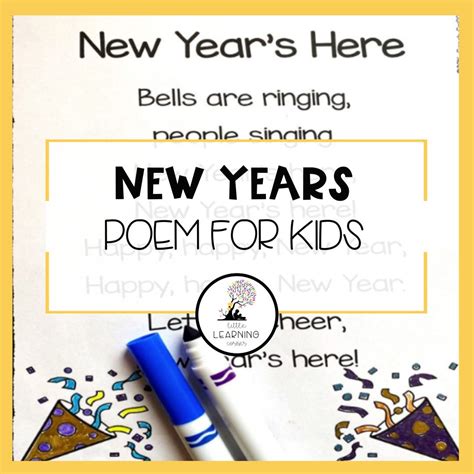 A Simple New Years Poem for Kids (VIDEO) - Little Learning Corner