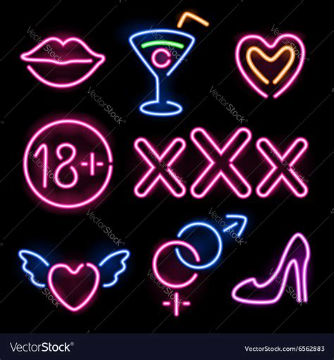 Neon Sexy Royalty Free Vector Image Vectorstock