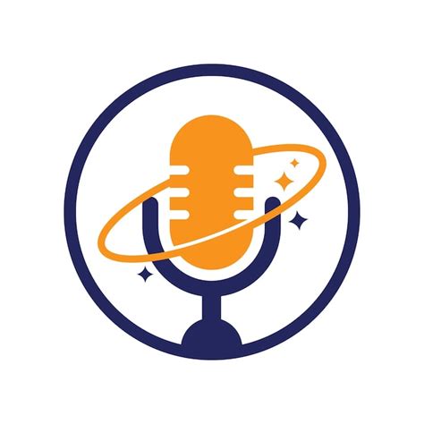 Premium Vector | Podcast planet vector logo design creative space ...