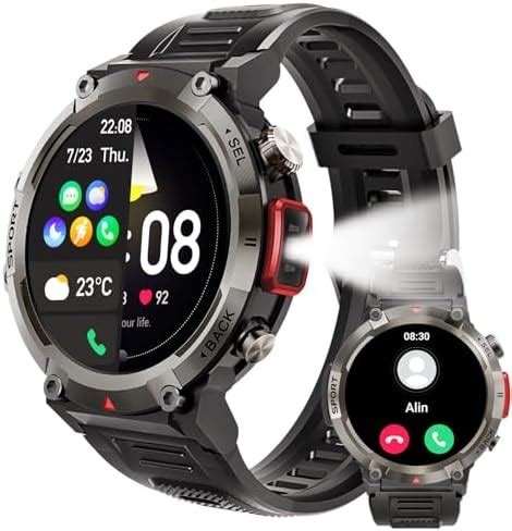 Reloj Inteligente Militar Para Hombres Con Linterna LED 1 45