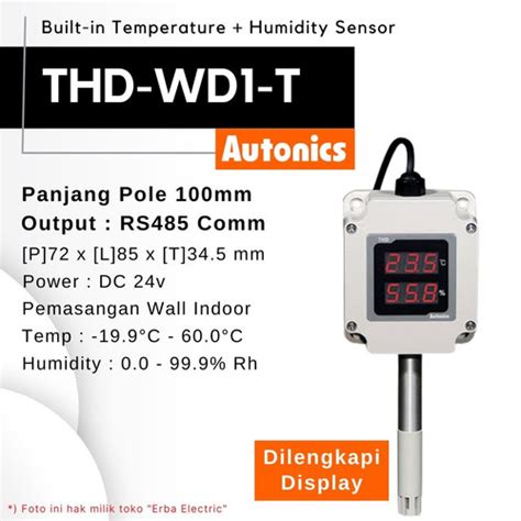 Jual Autonics THD WD1 T Temperature Humidity Sensor Transducer Original