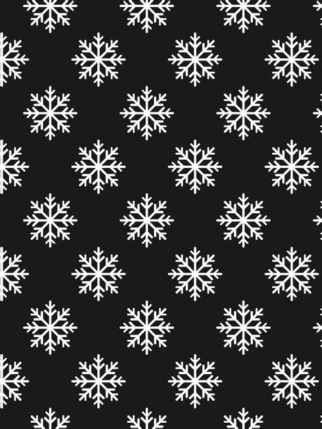 Premium Vector Seamless Snowflake Pattern Vector Illustration