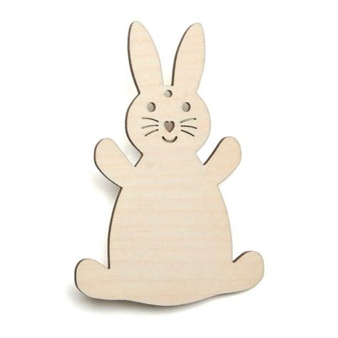 Wooden Rabbit Easter Craft Shapes Cutout Blanks To Paint