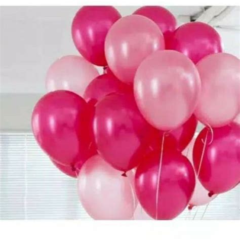 Jual 20 Pcs Balon Latex Metalik Mix Warna Pink Magenta Balon Latek