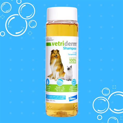 VETRIDERM Shampoo 350ml Higiene Medicameto Para Perros Perros