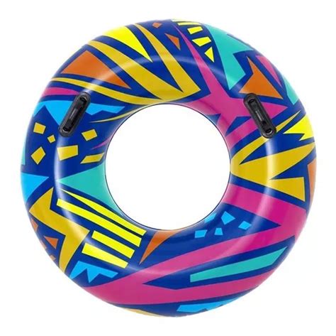 Salvavidas Inflable Dona Dise O Geom Trico Flotador Cm Color Azul