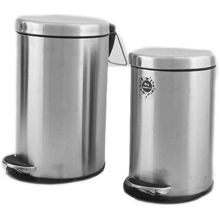 King International Stainless Steel Plain Pedal Dustbin With Plastic