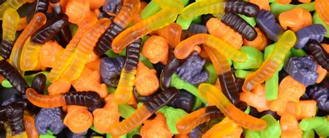 halloween gummy worms witches brooms cats candy | So Yummy