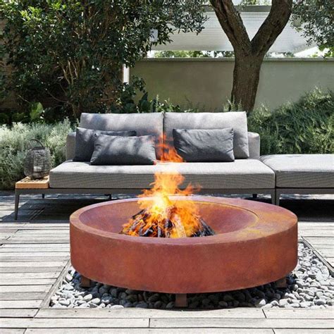 Factory Rusty Corten Steel Wood Burning Outdoor Fire Pit Bowl Corten