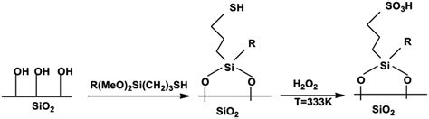 1 A schematic representation of the sulfonic acid functionalization ...