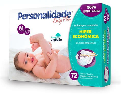 Fralda Infantil Personalidade Baby Plus Tamanho M Unidades