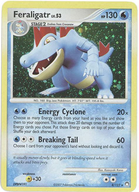 Pokemon Card Mysterious Treasures 8 123 FERALIGATR Lv 53 Holo Foil