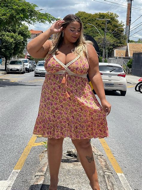 Vestido De Alça Florido Carlotta Modas Plus Size Peças Que