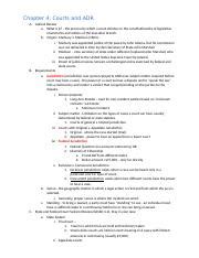 Chapter 4 Courts And ADR Review 1 Docx Chapter 4 Courts And ADR A