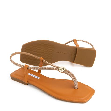 Rasteira Sandália Nude Almond Tira Strass Brilho e Enfeite SDL MENDOZA Nude Almond