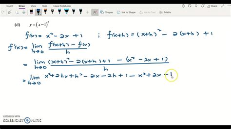 Derivative By First Principle Part 1 YouTube