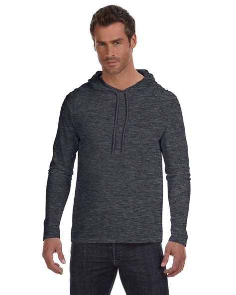 Wholesale Anvil 987an Lightweight Long Sleeve Hooded T Shirt Eden Lopez