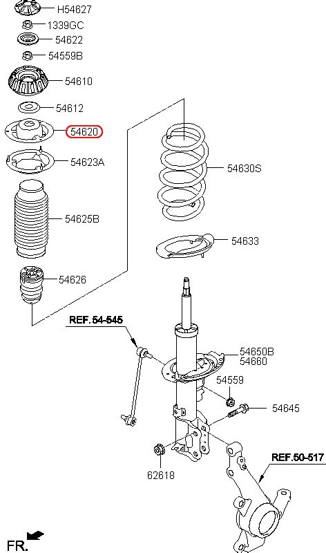 Chén chặn lò xo nhún trên hiệu HYUNDAI KIA 546202K000