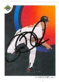 Gregg Olson Autographed Baseball Card Baltimore Orioles Upper