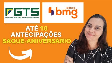 Como antecipar até 10 anos de Saque Aniversário do FGTS pelo Banco BMG