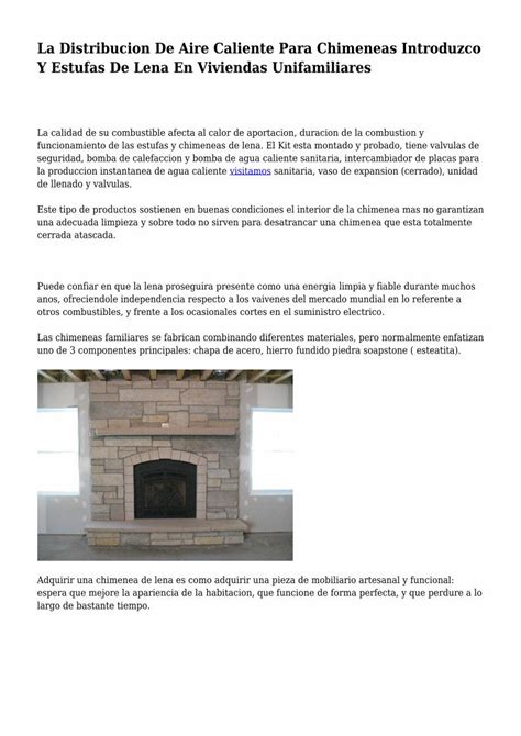 PDF La Distribucion De Aire Caliente Para Chimeneas Introduzco Y