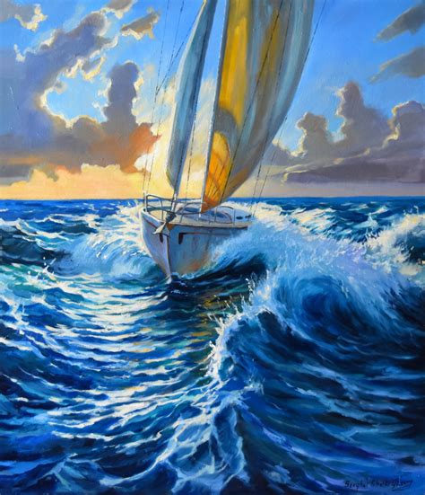 Buy Against the sea wind V - painting by Serghei Ghetiu