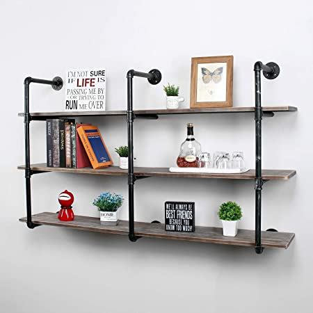 Amazon Mbqq Industrial Retro Pipe Shelf In Tier Wall Mounted