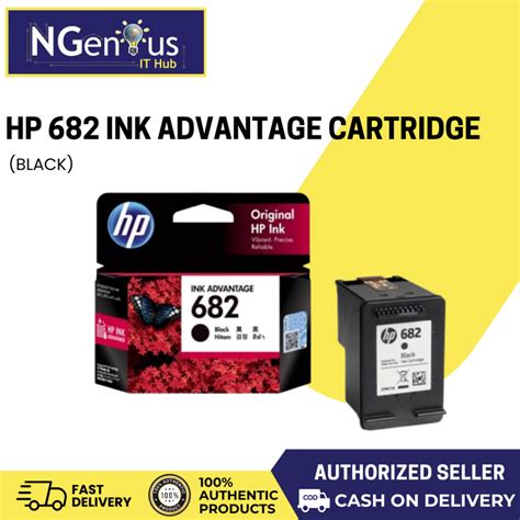 Hp 682 Ink Advantage Cartridge Black For Hp Deskjet 1115 2135 3635 4535 5075 Shopee