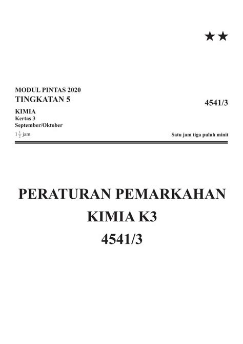 Pdf Peraturan Pemarkahan Kimia K Dokumen Tips