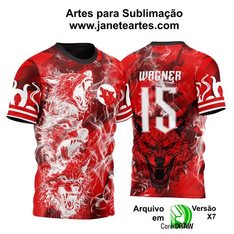 Arte Vetor Camisa InterClasse 2024 Quatro Lobos Modelo 02 Janete Artes