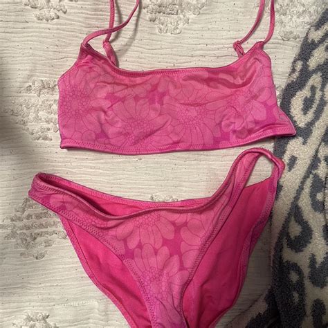 Mica Pitaya Floral Triangl Bikini Set Size Small Depop