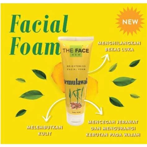 jual  face temulawak brightening facial foam ml shopee indonesia
