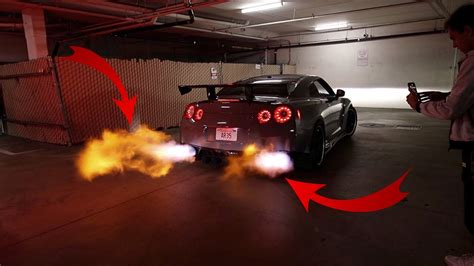 Flame Thrower Nissan GTR Aka Godzilla Destroy S Crowd YouTube