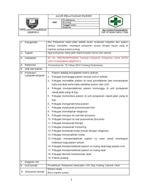 Sop Alur Pelayanan Pasien Pdf