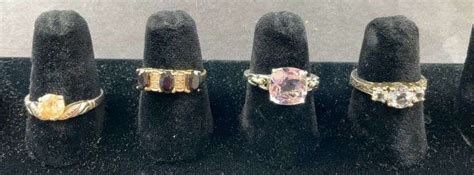 Four sterling silver rings size 6 and 9 - Hash Auctions