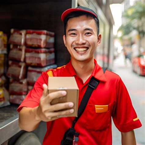 Premium AI Image A Man Wearing A Red Shirt That Says Quot He Is