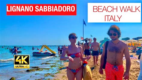 Lignano Sabbiadoro Italy Beach Walk 1 September 2023 YouTube