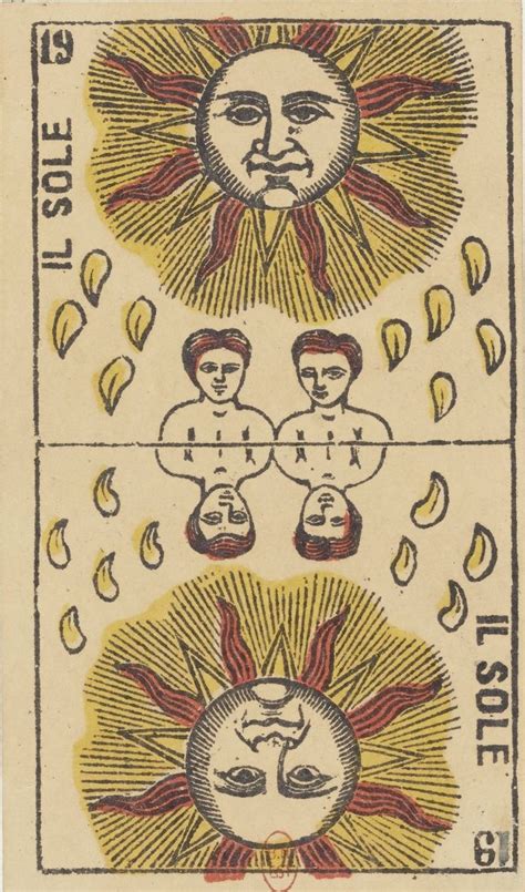 Jeu De Tarot Deux T Tes Et Enseignes Italiennes Jeu De Cartes